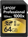 Lexar 64GB 1000x Professional UHS-II SDXC Card