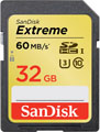 Sandisk 32GB Extreme 60MBs Class 10 UHS-I SDHC Card