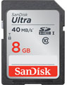 Sandisk 8GB Ultra 40MBs SDHC Card
