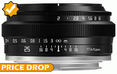 Price Drop on the TTArtisan 25mm f2 (Sony E Mount) APS-C Lens