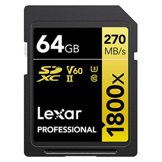 Compare Prices on the Lexar 64GB 1800x Professional UHS-II SDXC Card